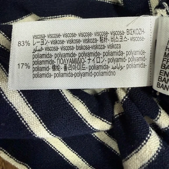 ZARA Navy and White Striped Women's Sweater zs XL - Picture 7 of 7